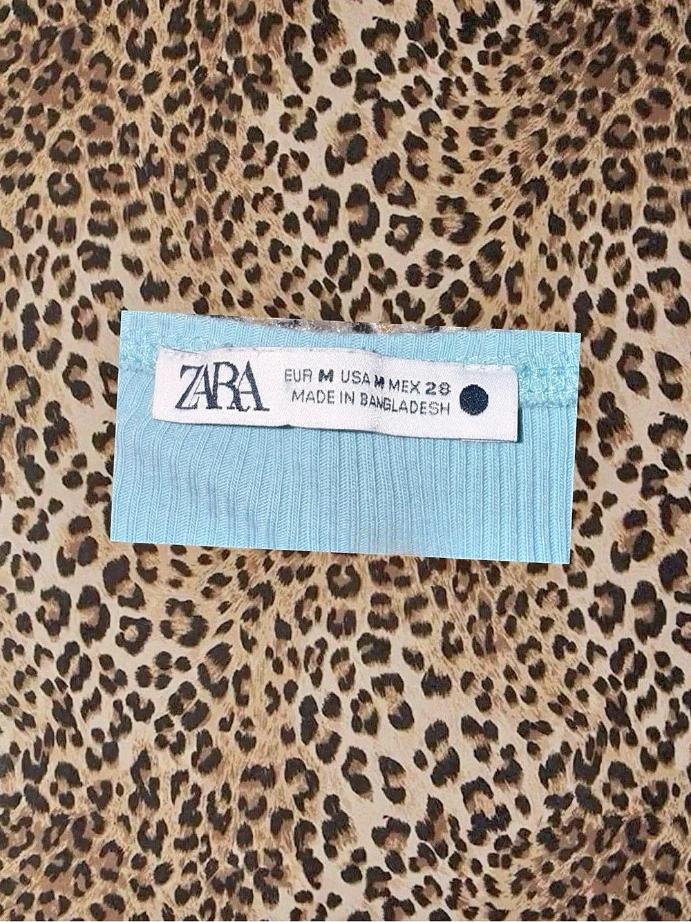 Zara Ribbed Ruched Crop Top Blue Size Medium - Picture 4 of 5